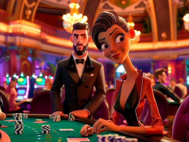 Tampilan Taruhan Online kios77 bernuansa biru